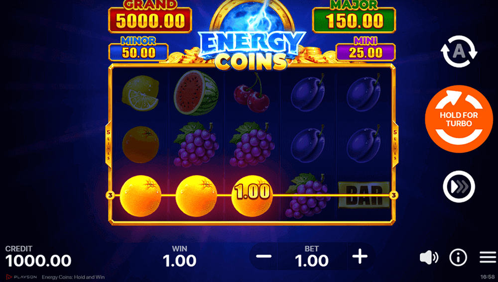Energy Coins: Hold and Win Bonuses